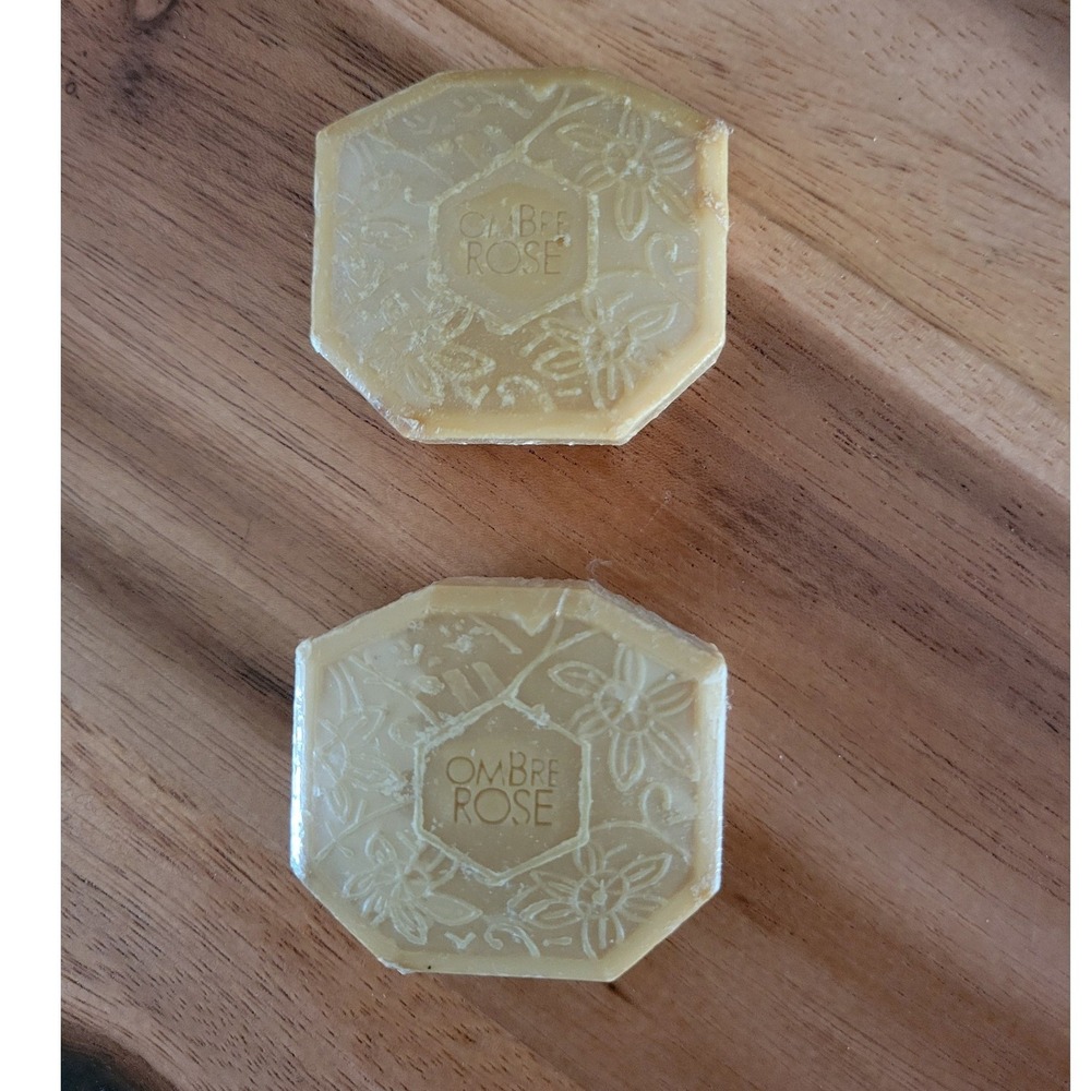 Ombre Rose Bar Soap Amber Vintage Jean Charles Brosseau Set of 2 France